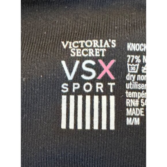 Victorias Secret VSX Sport Knockout Hot Shorts Women M Black Nylon Lycra - Picture 4 of 5
